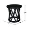 International Concepts Round Ceylon End Table, 24 in W, 24 in L, 24 in H, Wood, Black OT46-46ER - alternate 2